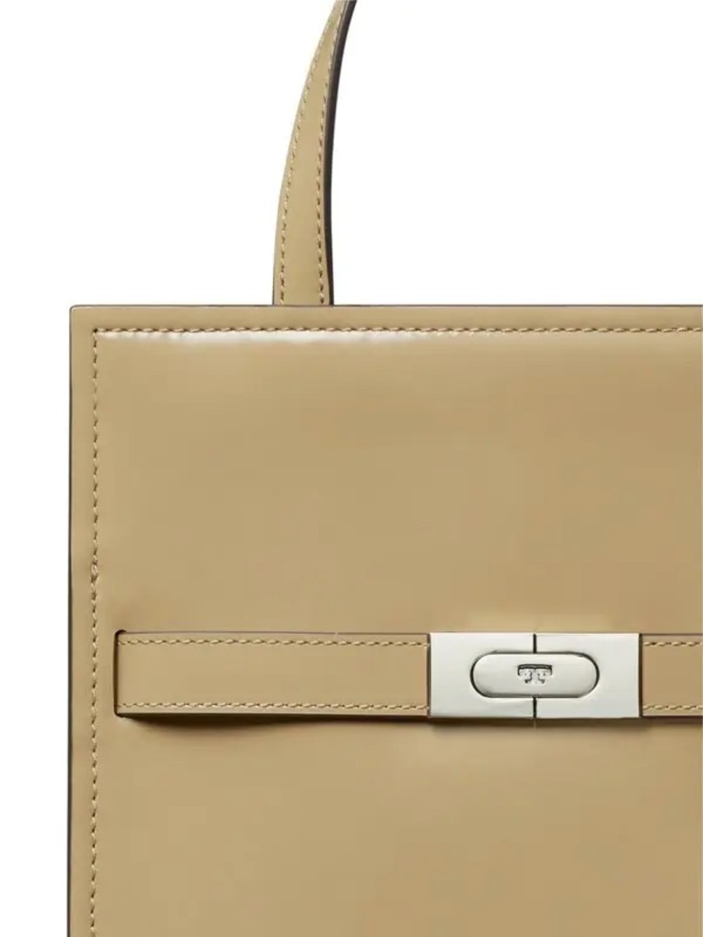 Tory Burch Lee Radziwill Small Shopper Tote Desert Palm Patent Leather Bag RARE - Picture 15 of 15